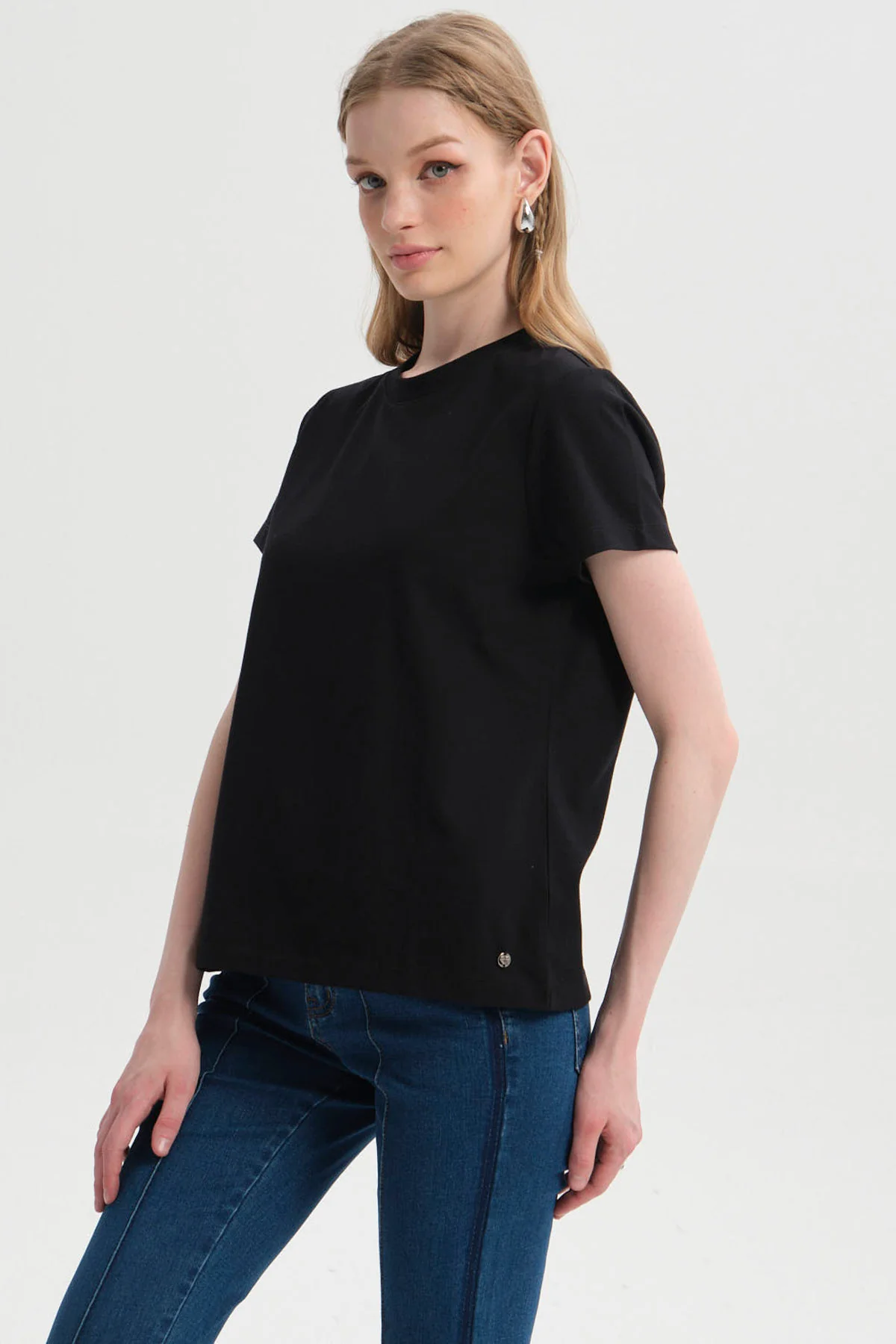 Polera Mujer Lisa Negro - Image 2