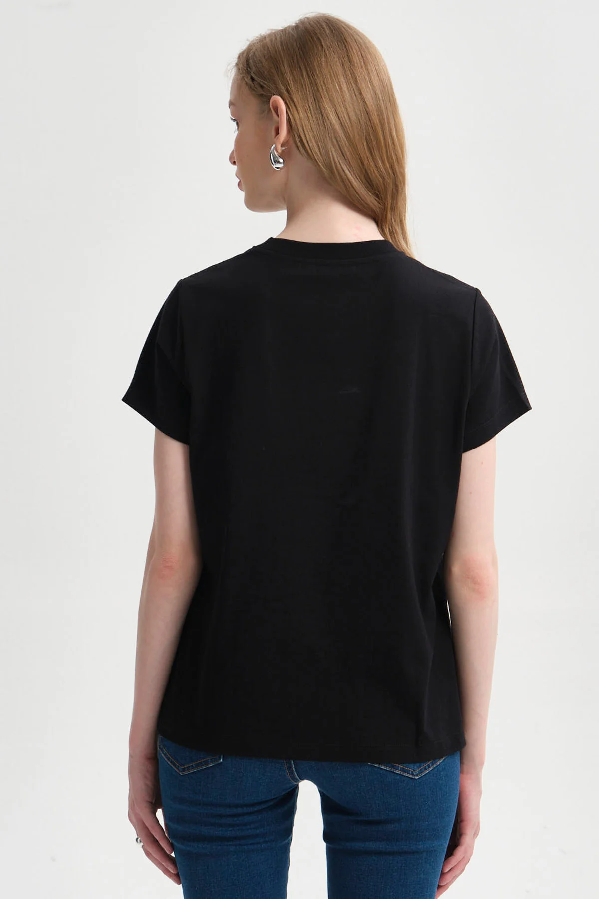 Polera Mujer Lisa Negro - Image 3