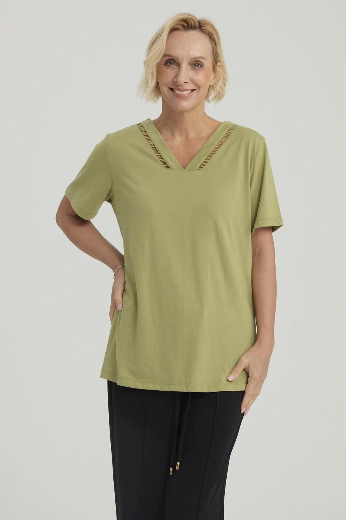 Polera Mujer Lisa Verde Claro