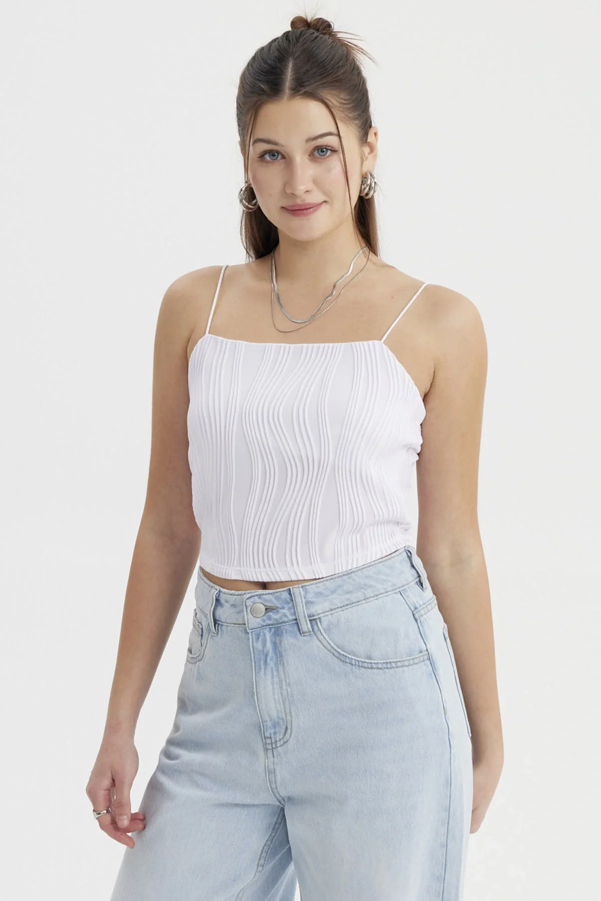 Polera Mujer Pabilo Textura Blanco