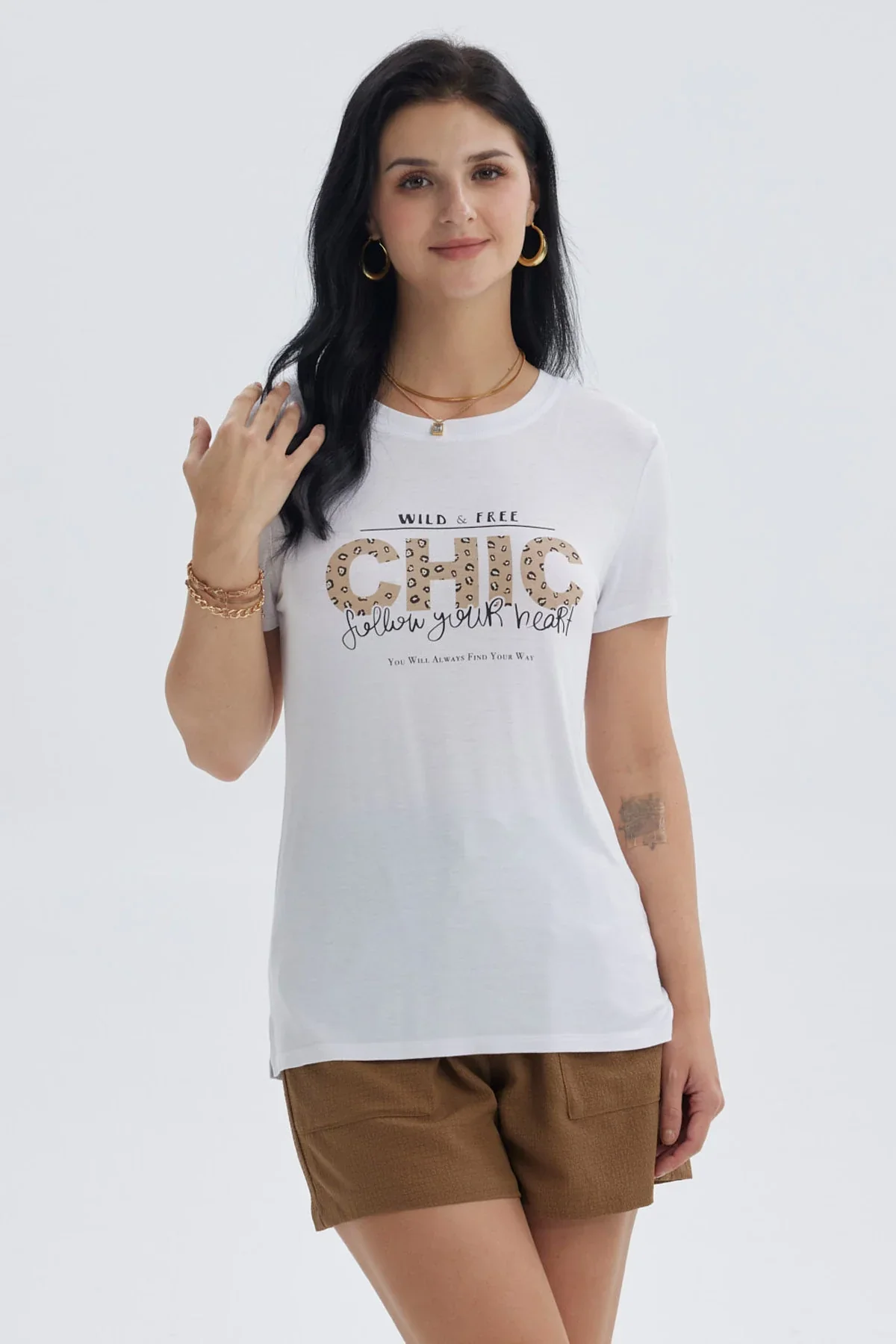 Polera Mujer Print Blanco