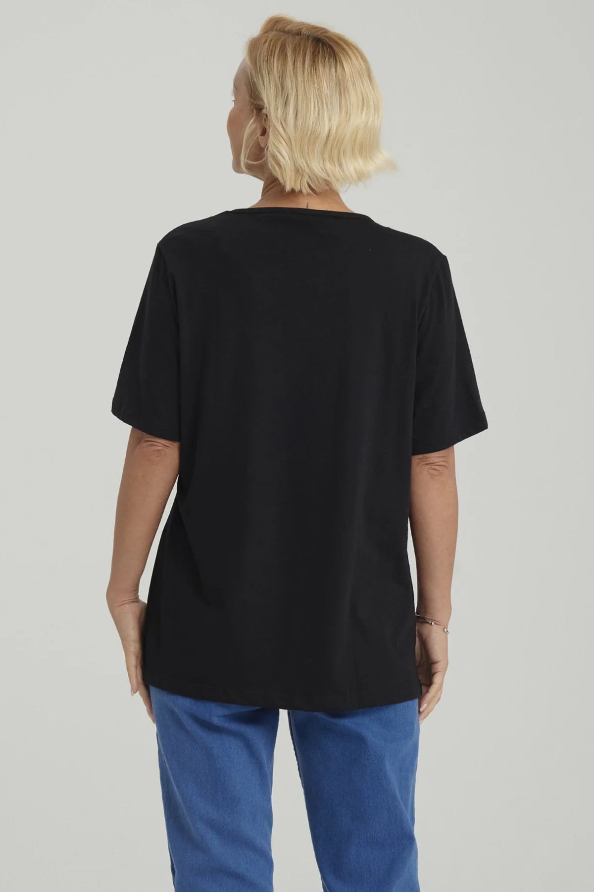 Polera Mujer Print Negro - Image 3