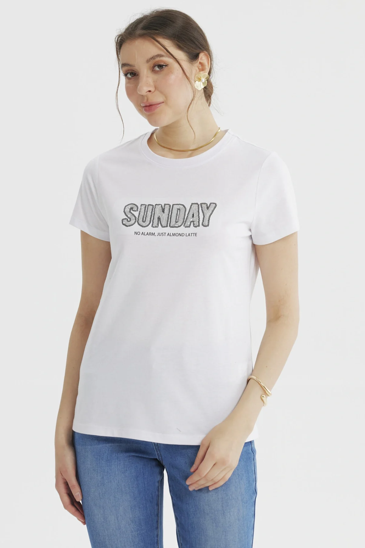 Polera Mujer Print Posiiconal Blanco