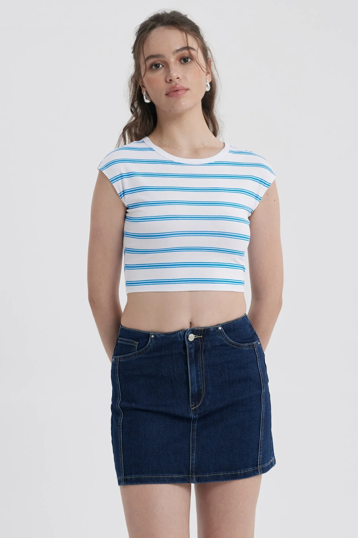 Polera Mujer Rayas Blanco