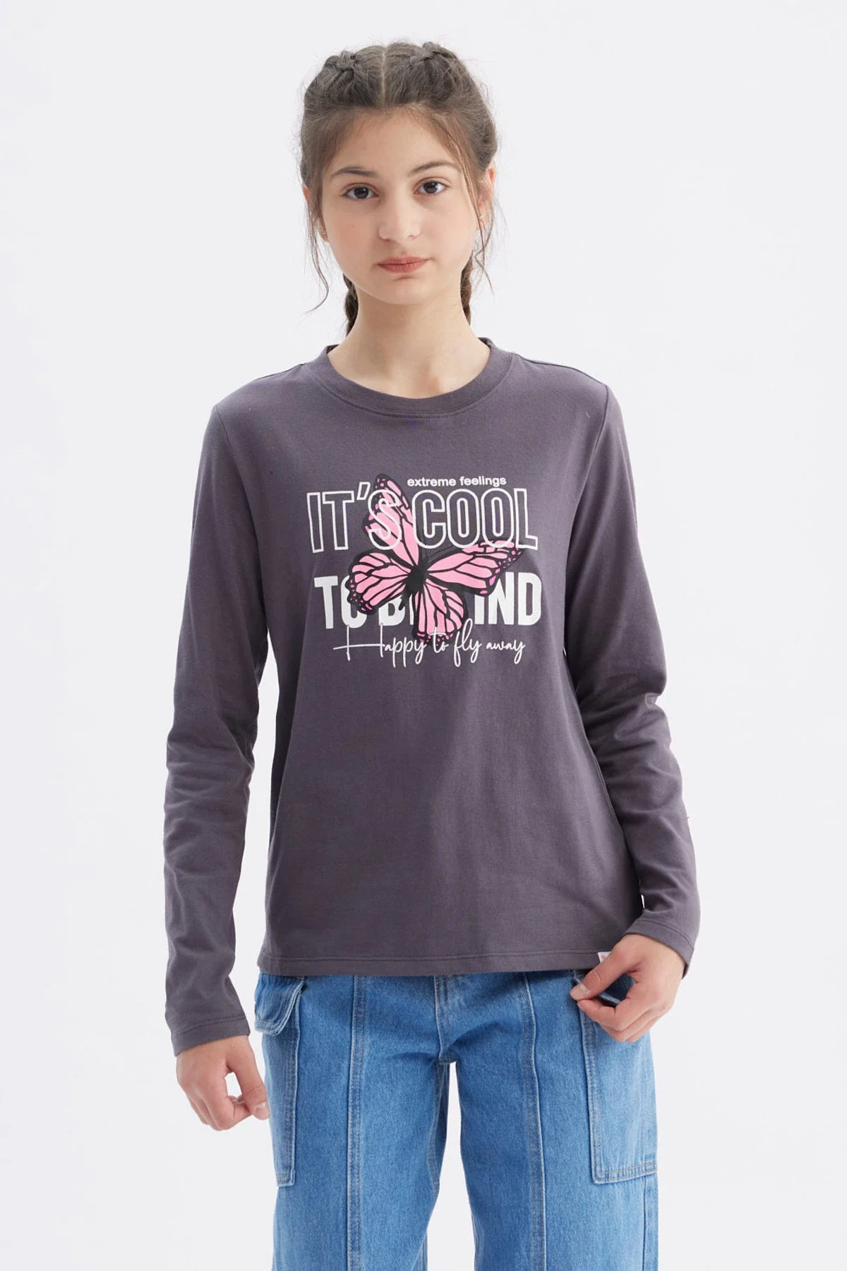 Polera Niña Básica Teen Marengo