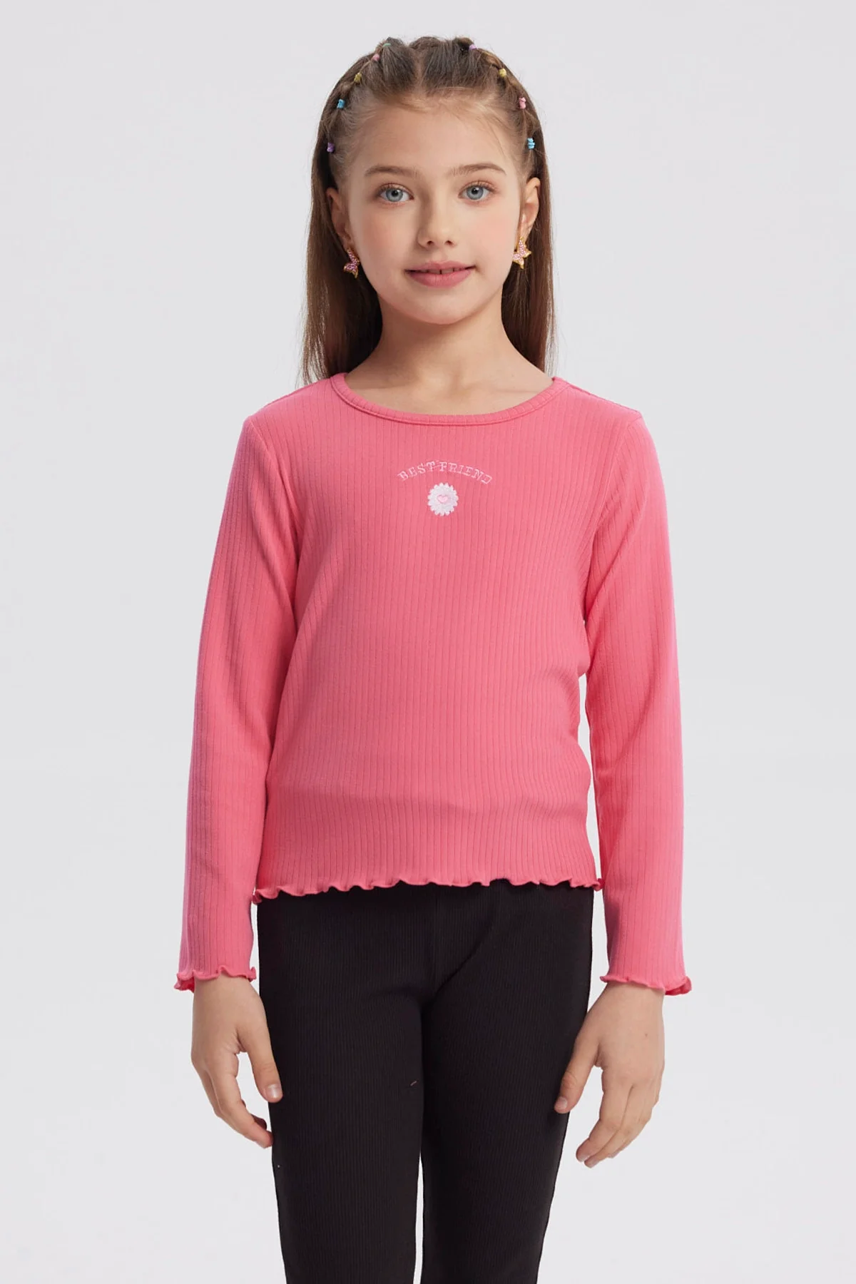 Polera Niña Slim Fucsia