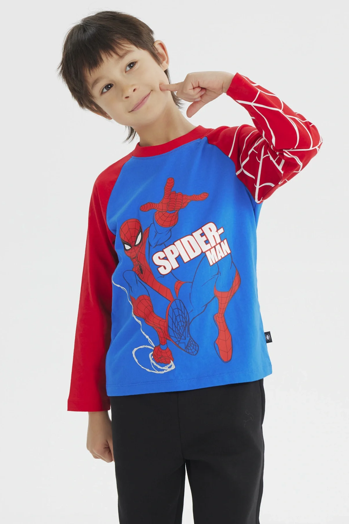 Polera Niño Spiderman Azul