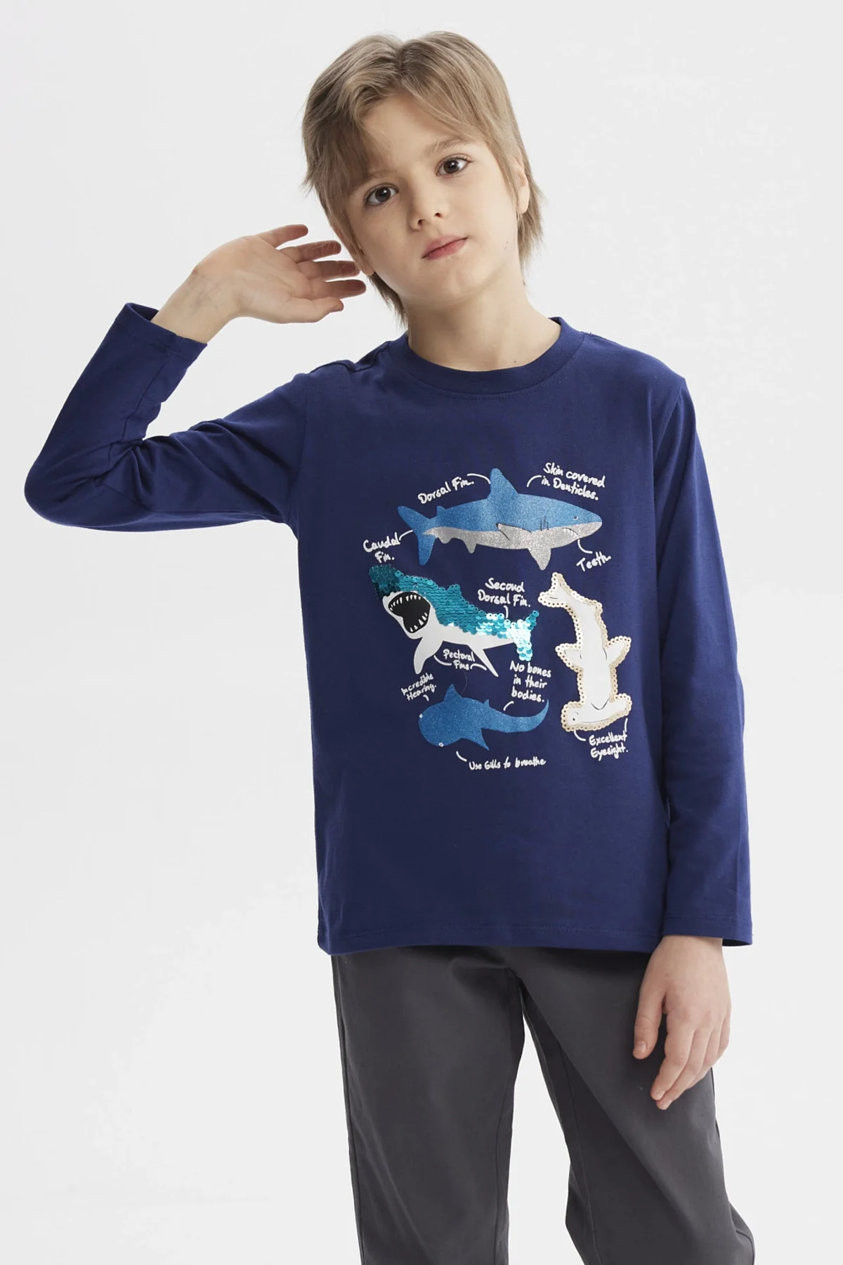 Polera Niño Toddler Print Azul Oscuro