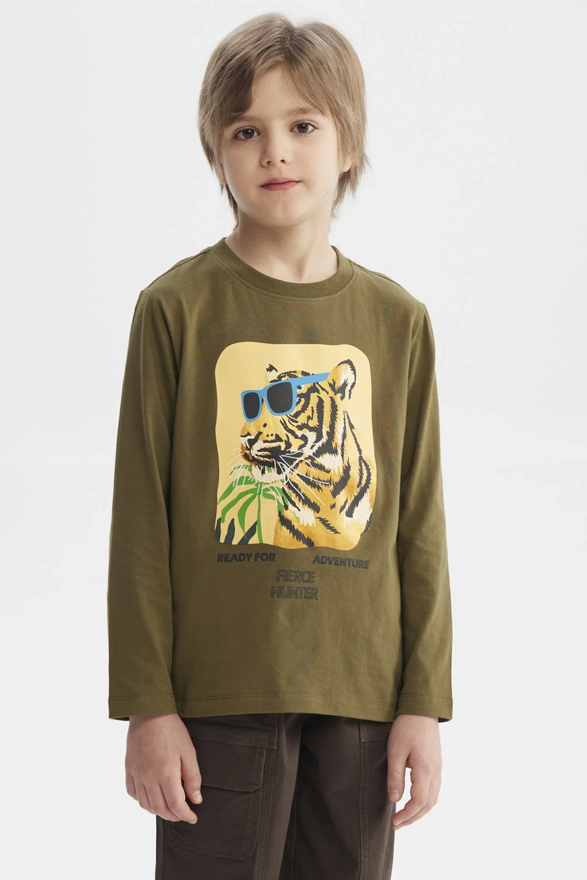 Polera Niño Toddler Print Verde Militar