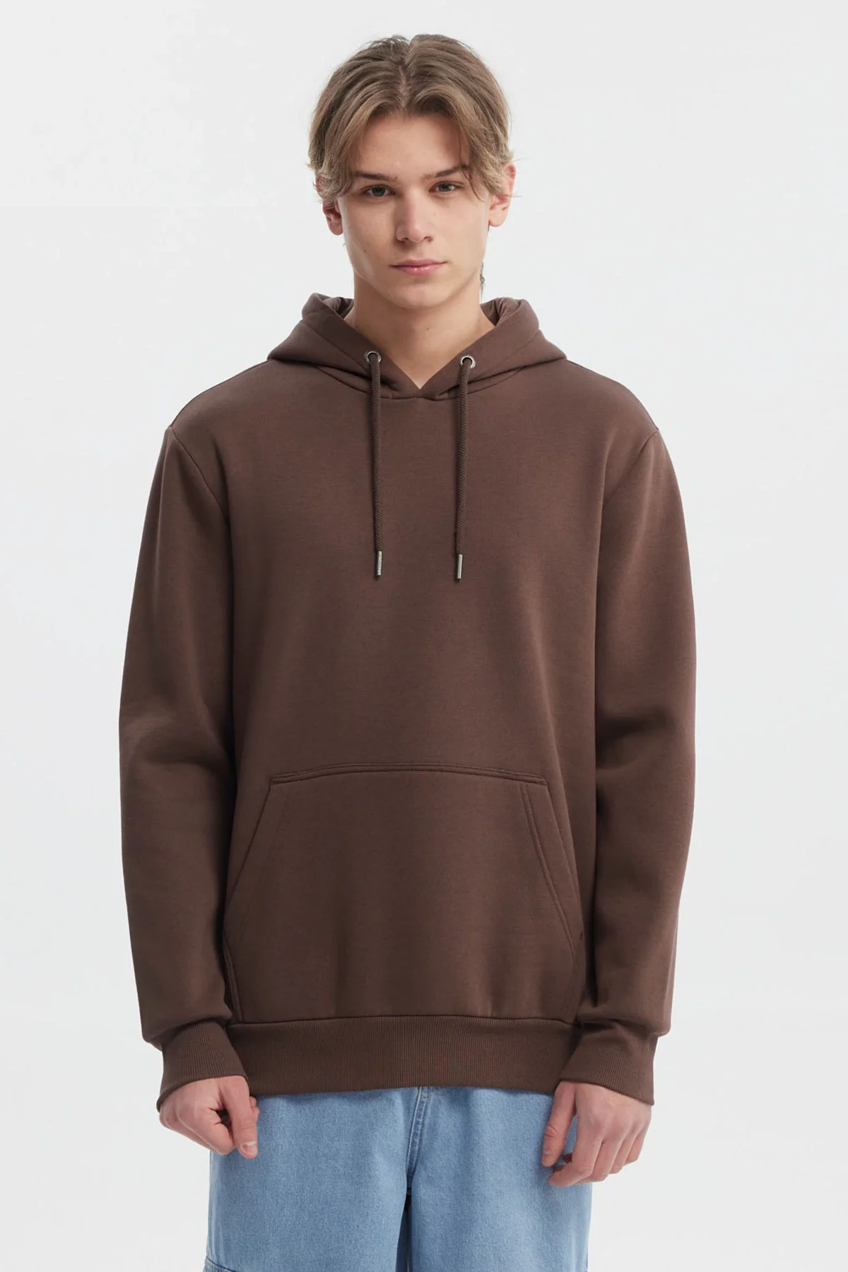 Polerón Hombre Hoodie Básico Chocolate