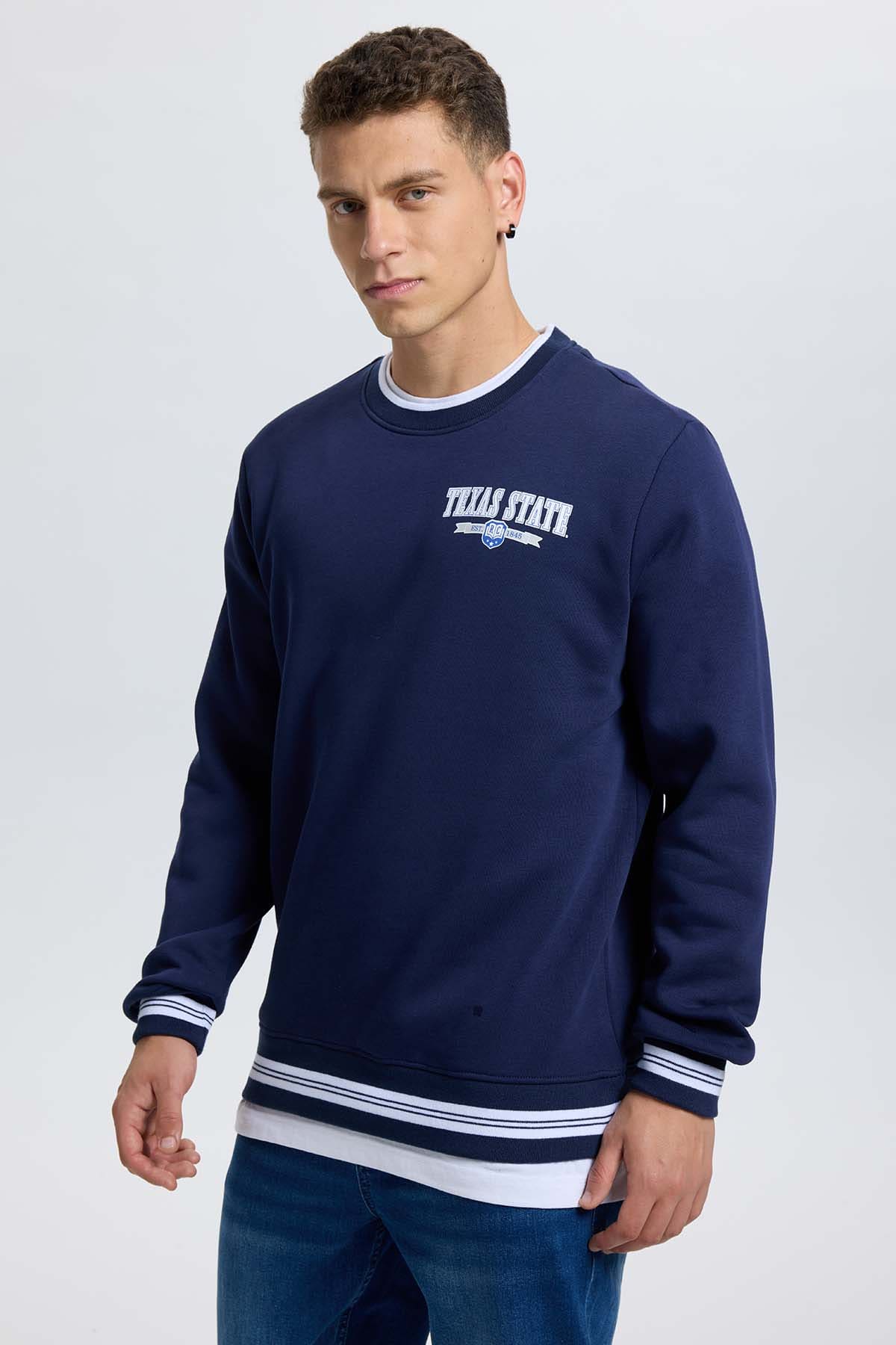 Polerón Hombre Print College Azul - Image 2