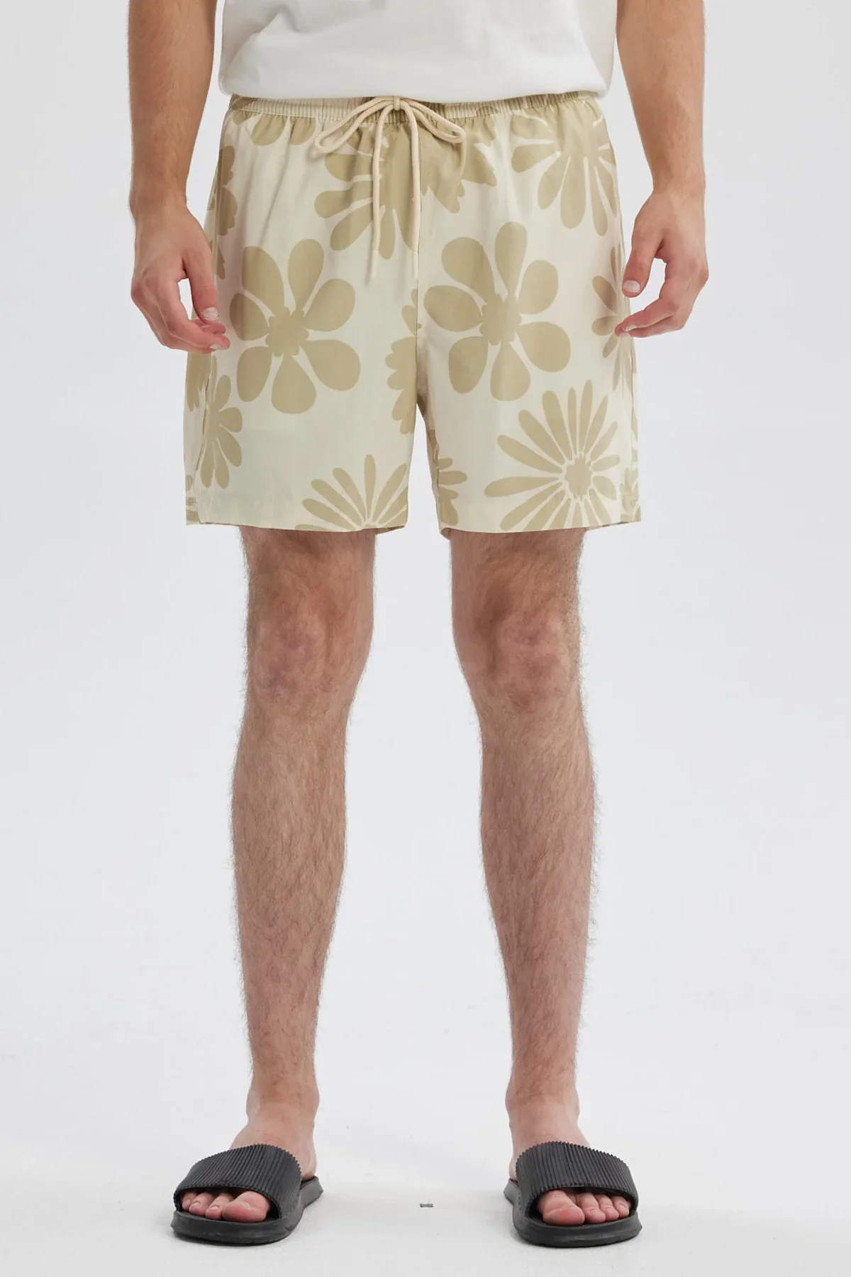 Short de Baño Hombre Tropical Beige