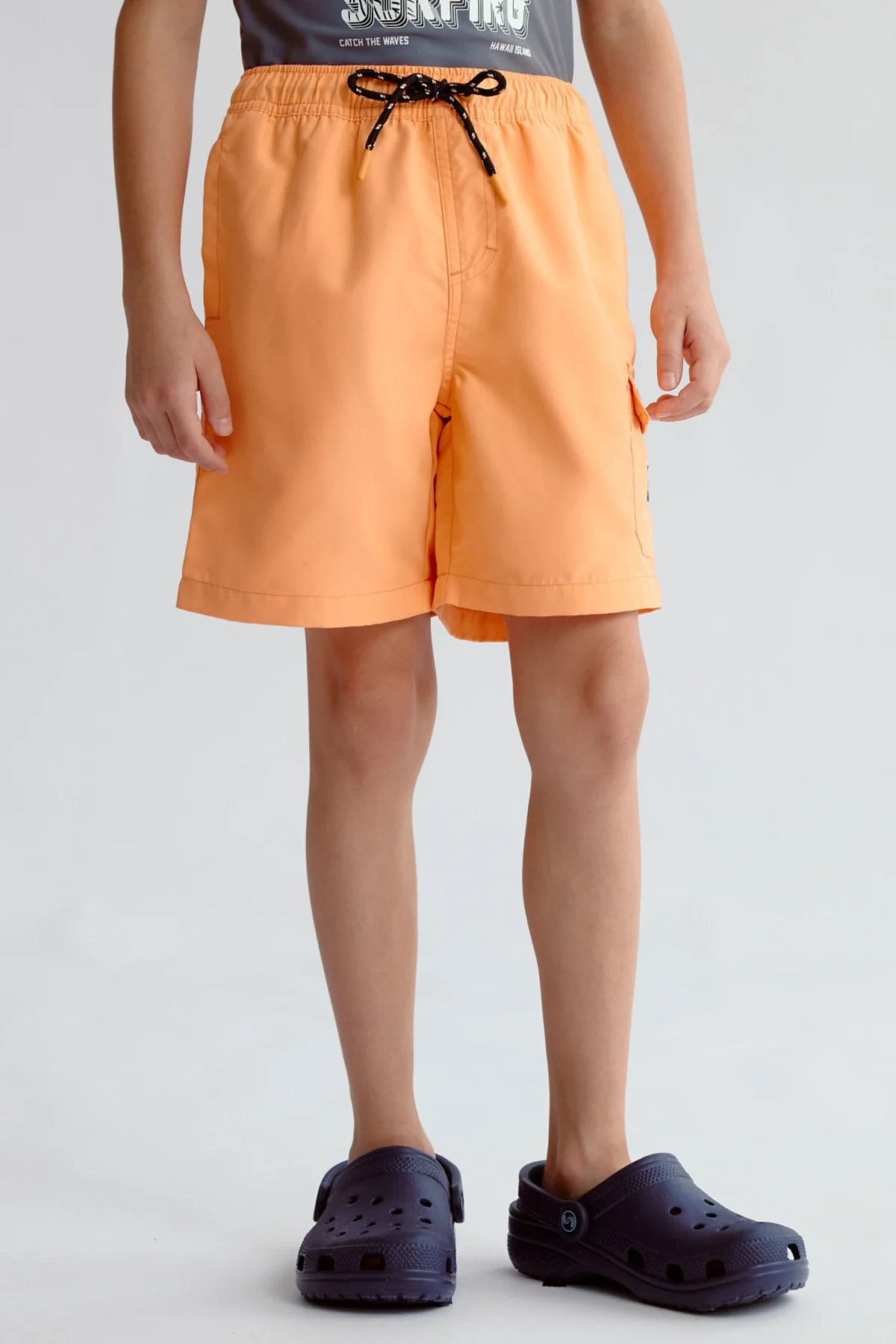 Short de Baño Niño Básico Naranjo