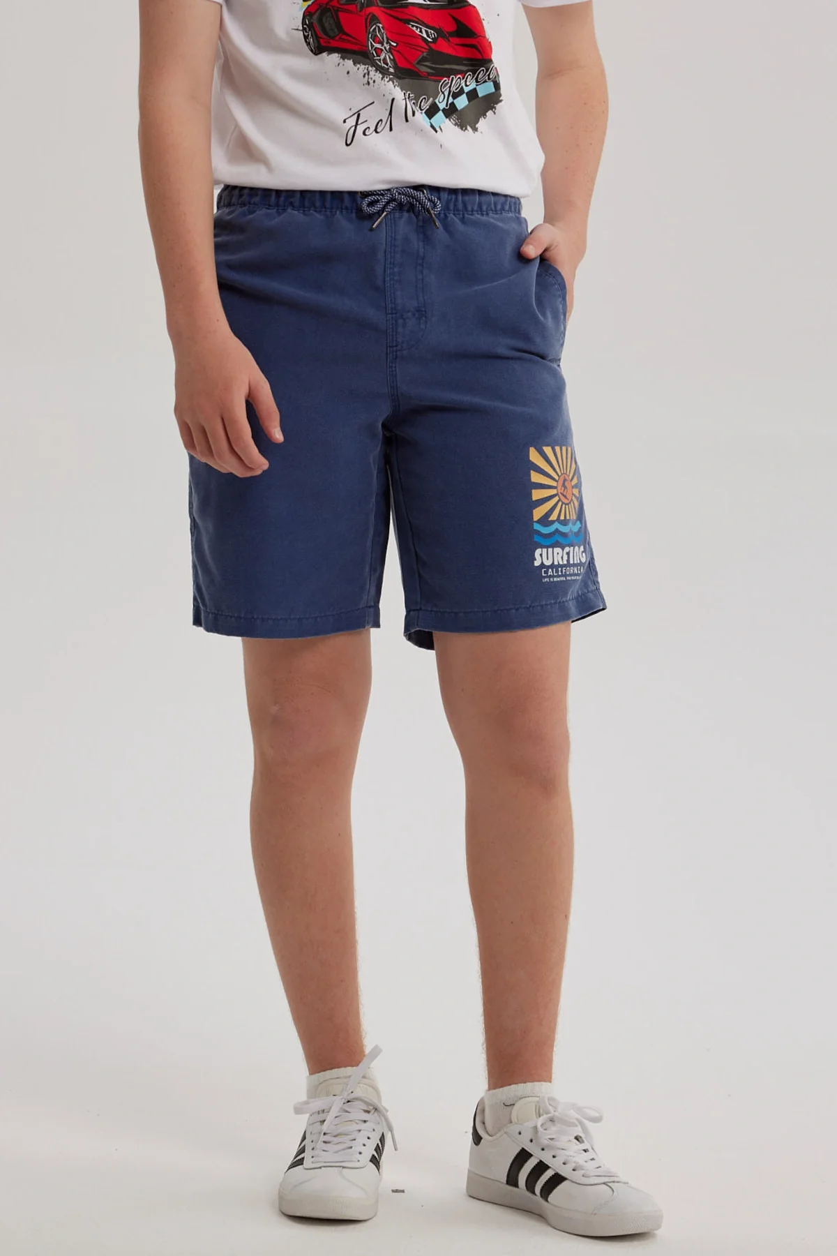Short de Baño Niño Deslavado Azul