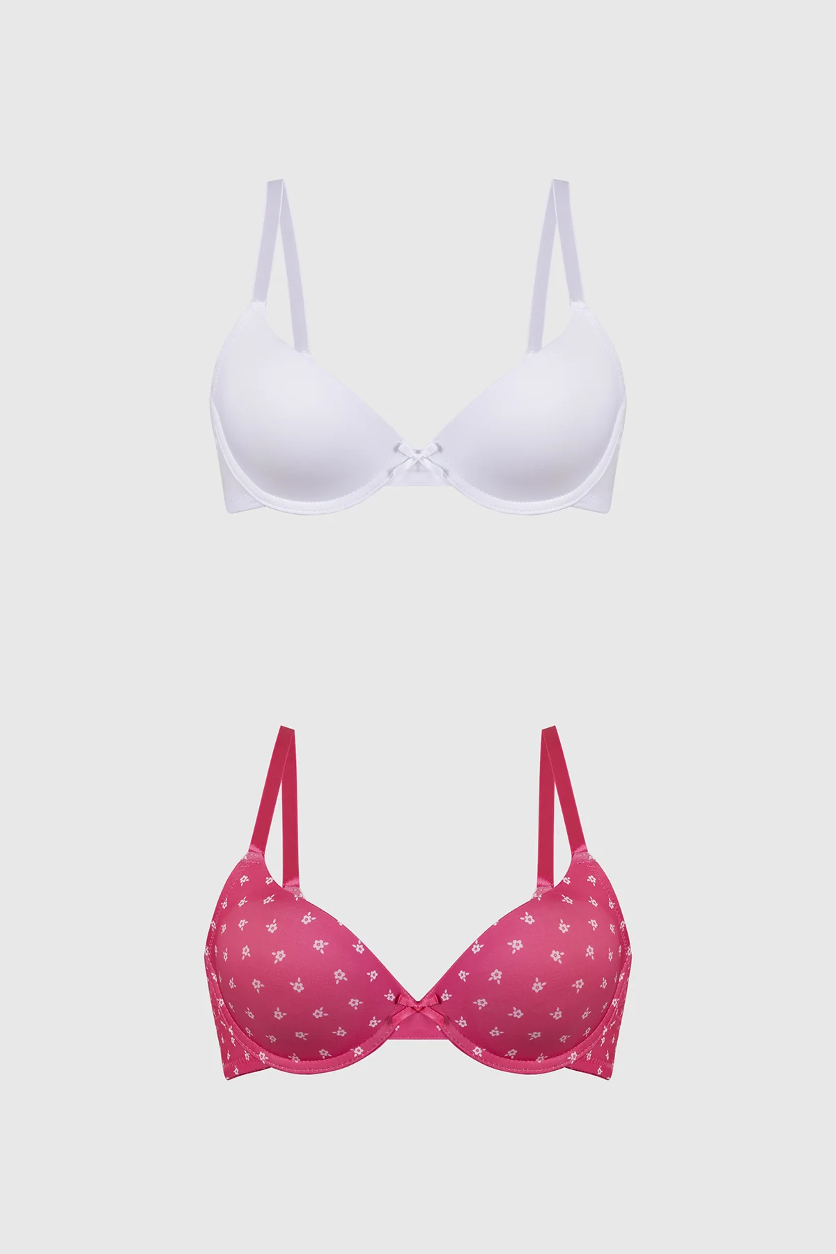 Sostén Mujer Bipack Copa Soft Liso Estampado Fucsia