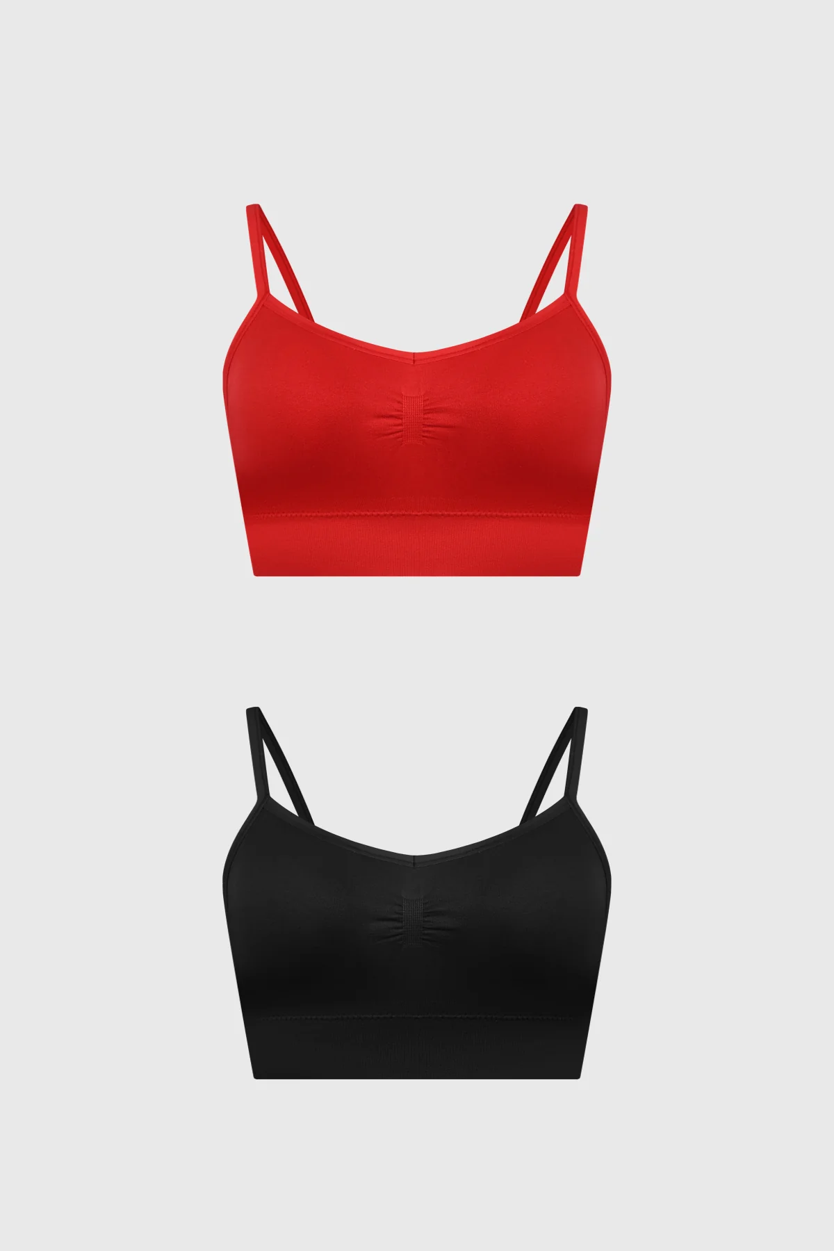Sostén Mujer Bipack Peto Liso Rojo
