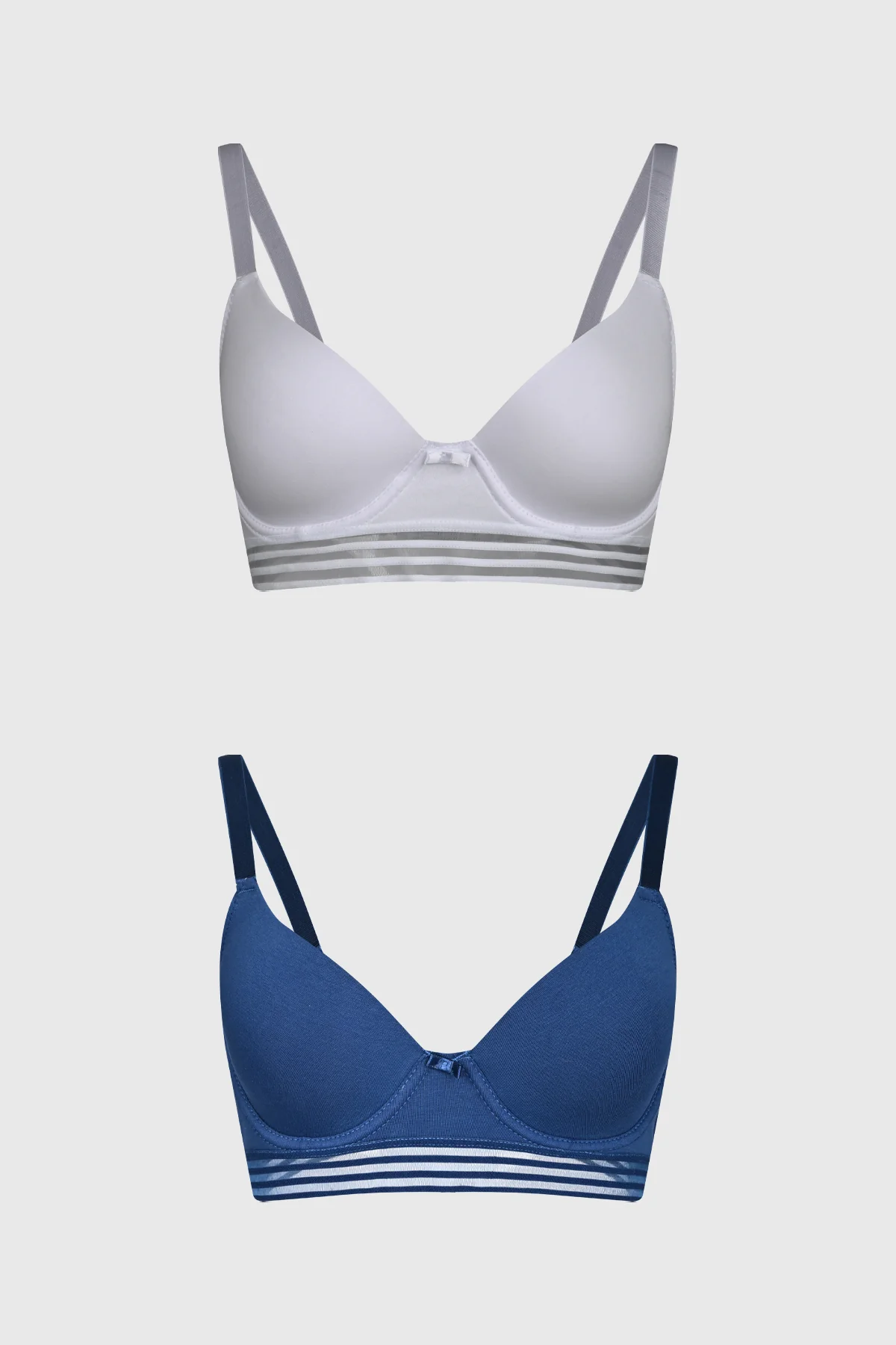Sostén Mujer Copa Soft Detalle Elastico Azul Marino