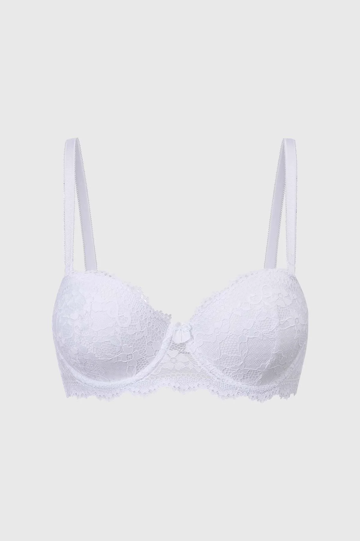 Sostén Mujer Copa Soft Strapless Encaje Blanco