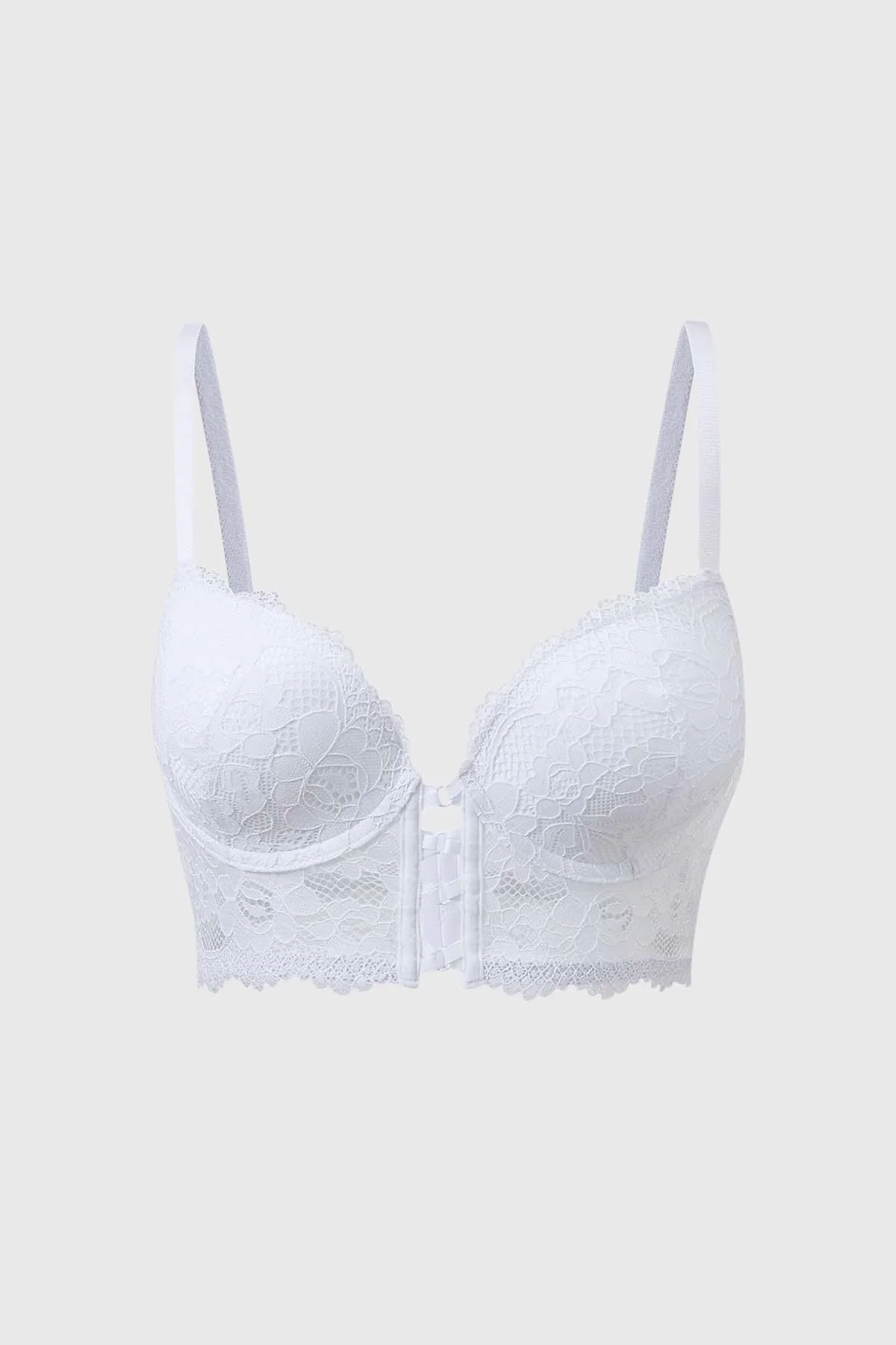 Sostén Mujer Corset Detalle Cruce Medio Blanco