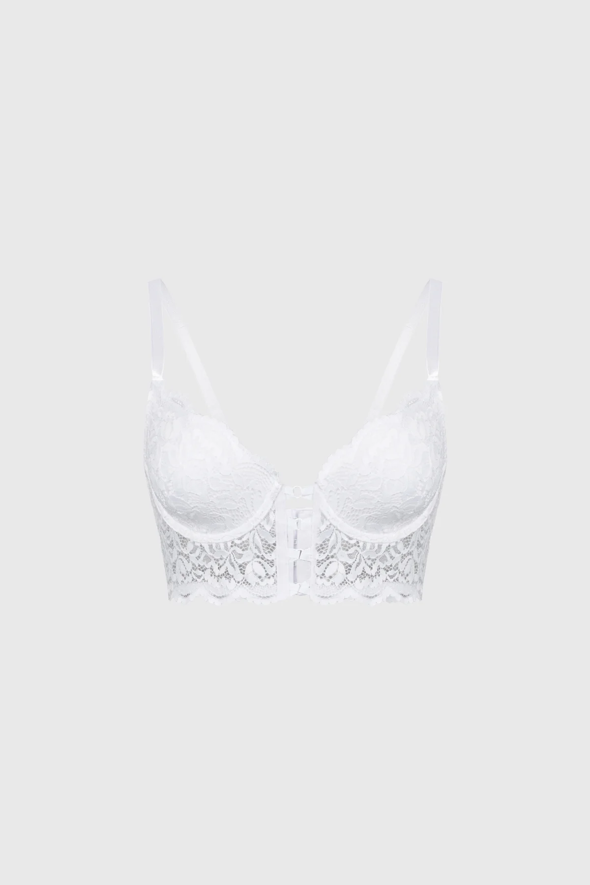 Sostén Mujer Corset Detalle Cruce Medio Blanco