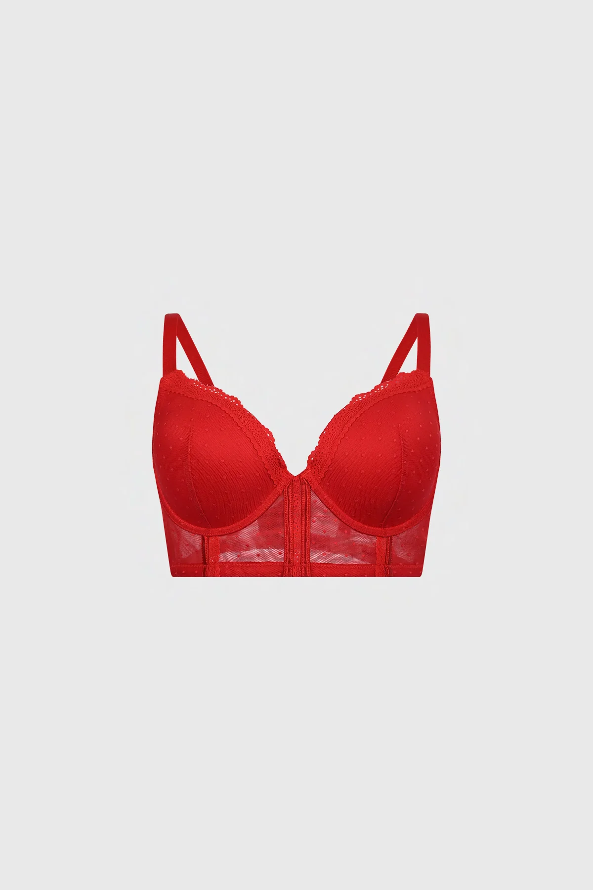 Sostén Mujer Detalle Encaje Rojo