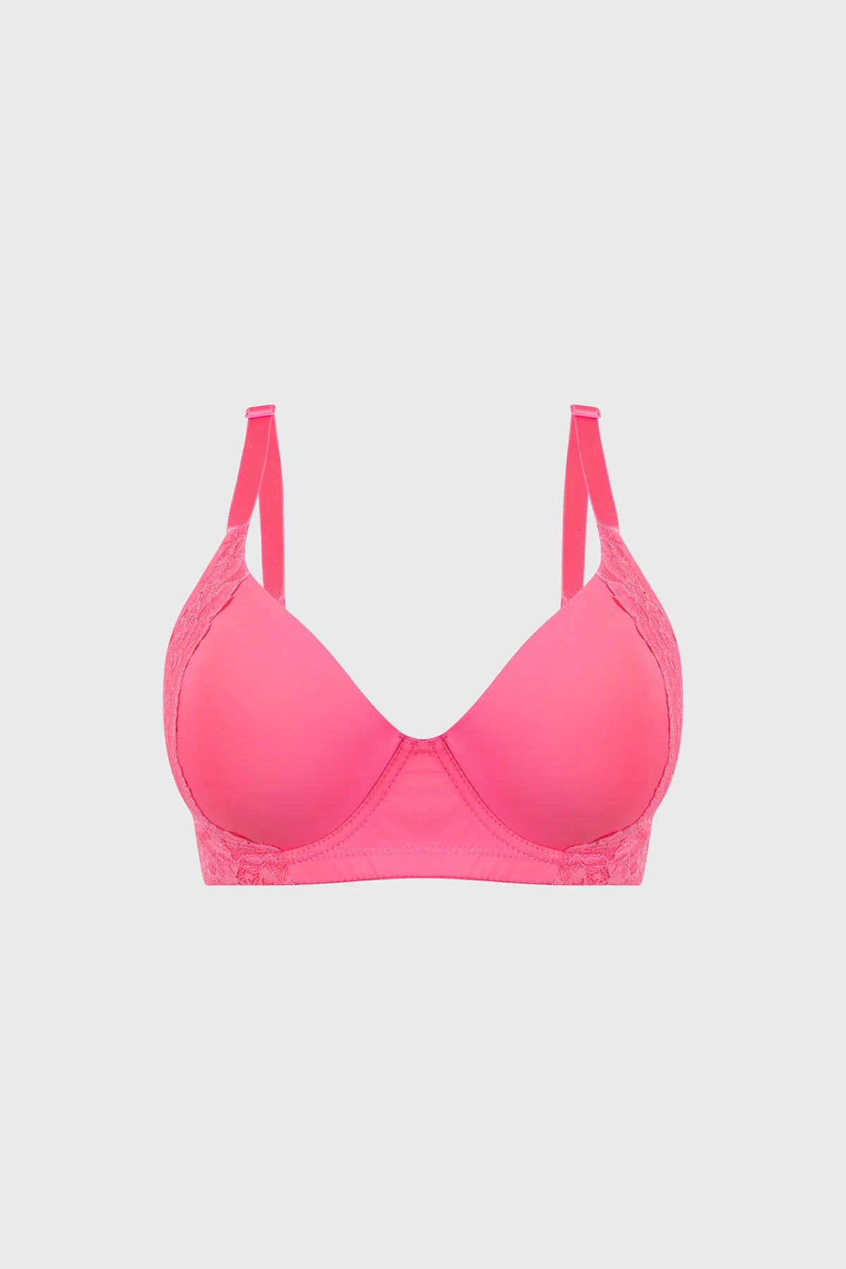 Sostén Mujer Support Detalle Encaje Fucsia