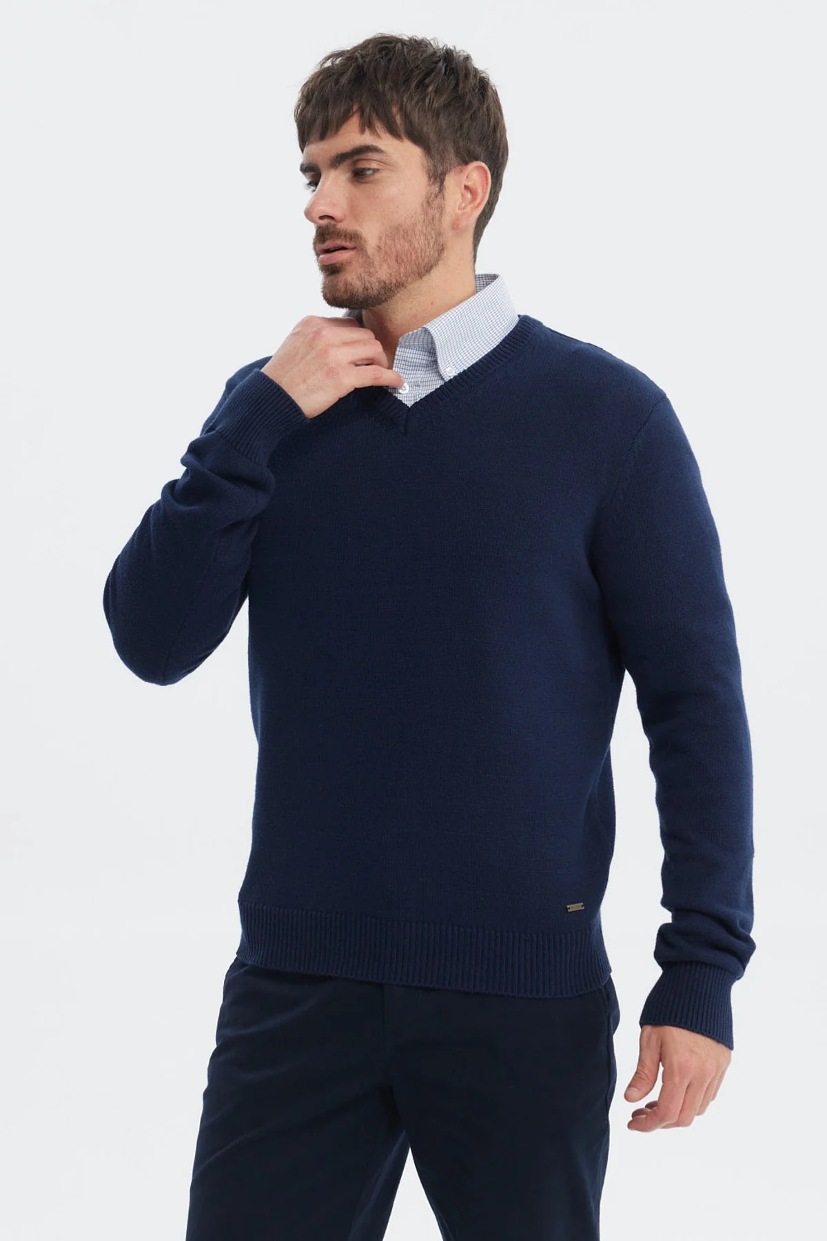 Sweater Hombre Básico Azul Marino - Image 2