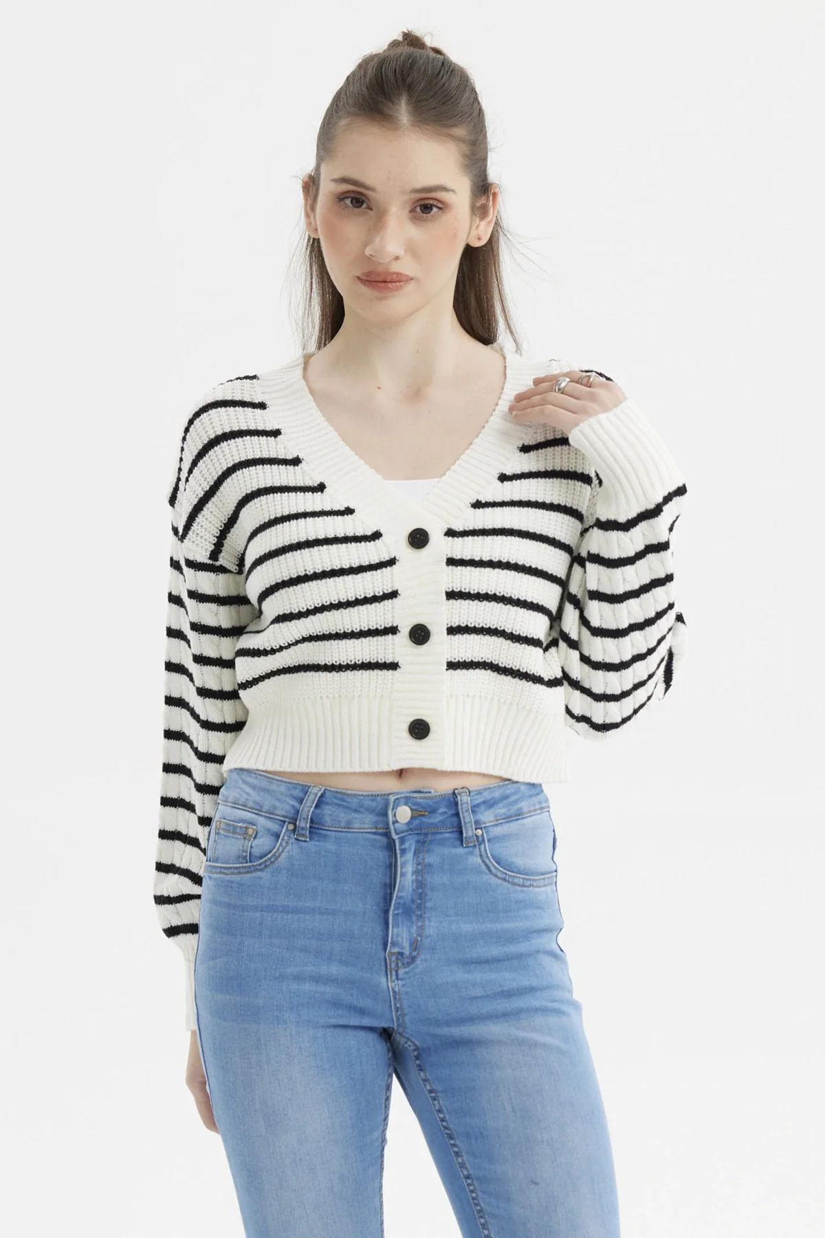Sweater Mujer Juvenil Blanco / Negro