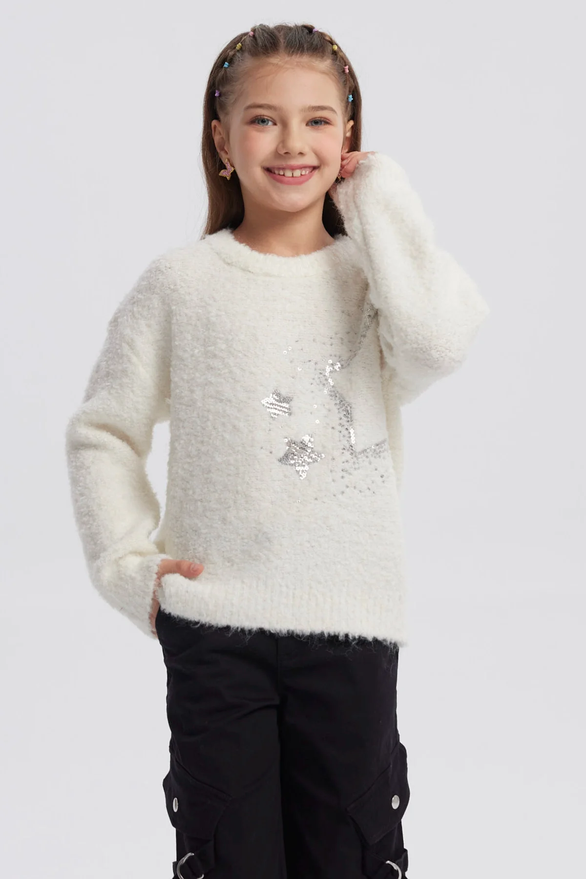 Sweater Niña Slim Crudo