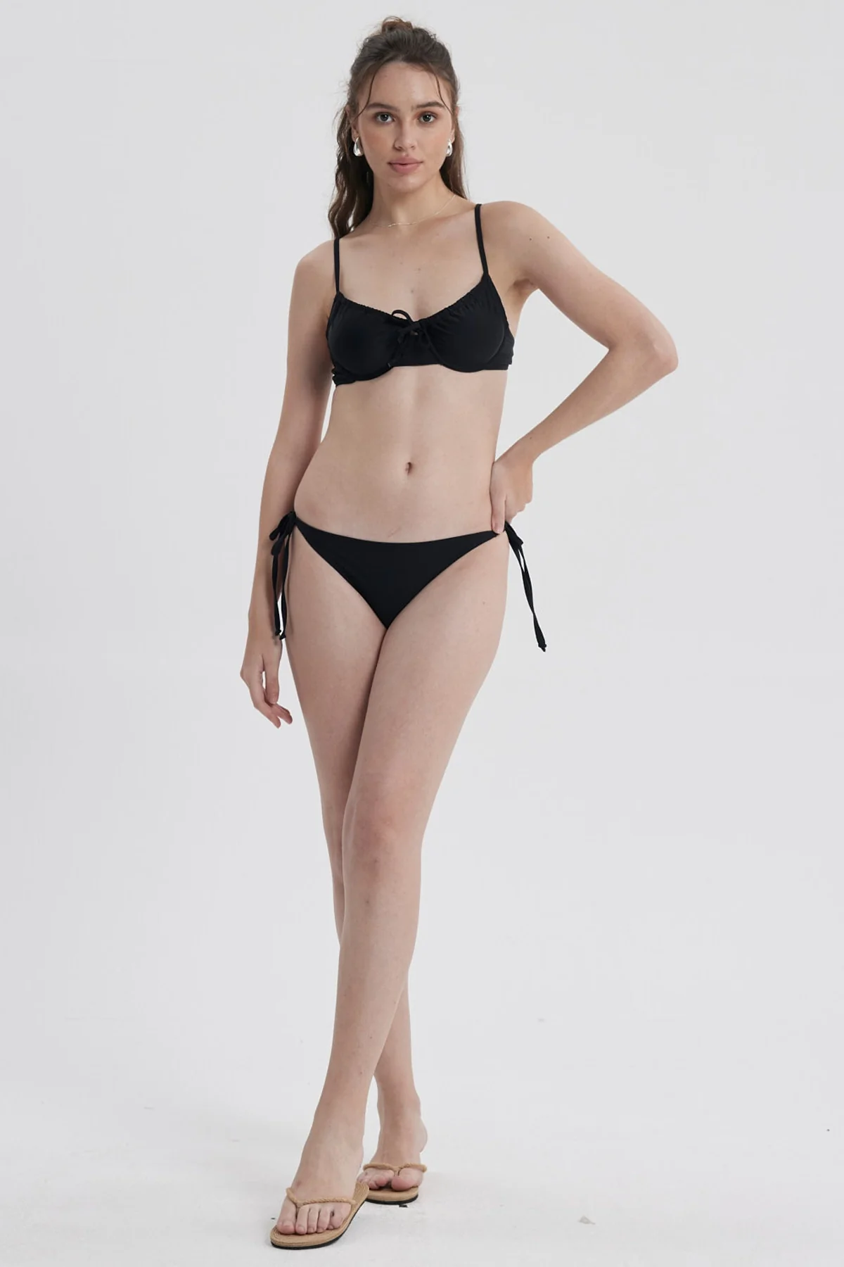 Traje de Baño Mujer Calzón Bikini Lazo Negro - Image 4