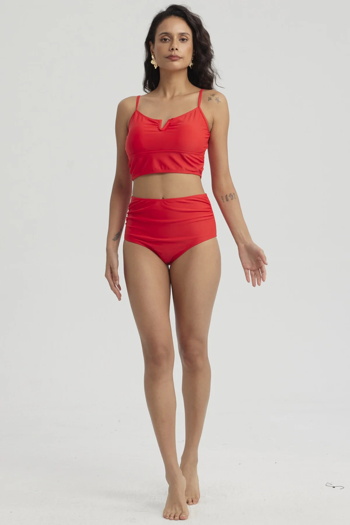 Traje de Baño Mujer Top Sostén Pabilo Rojo - Image 4