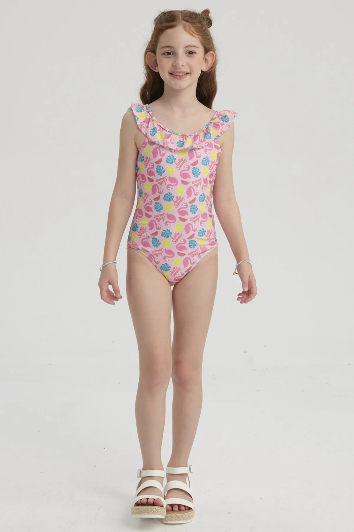 Traje de Baño Niña Básico Rosado